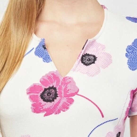 Womens Baby Shower Pregnancy Mini Skater Dress Short Sleeve Floral Sundress - Picture 6 of 6